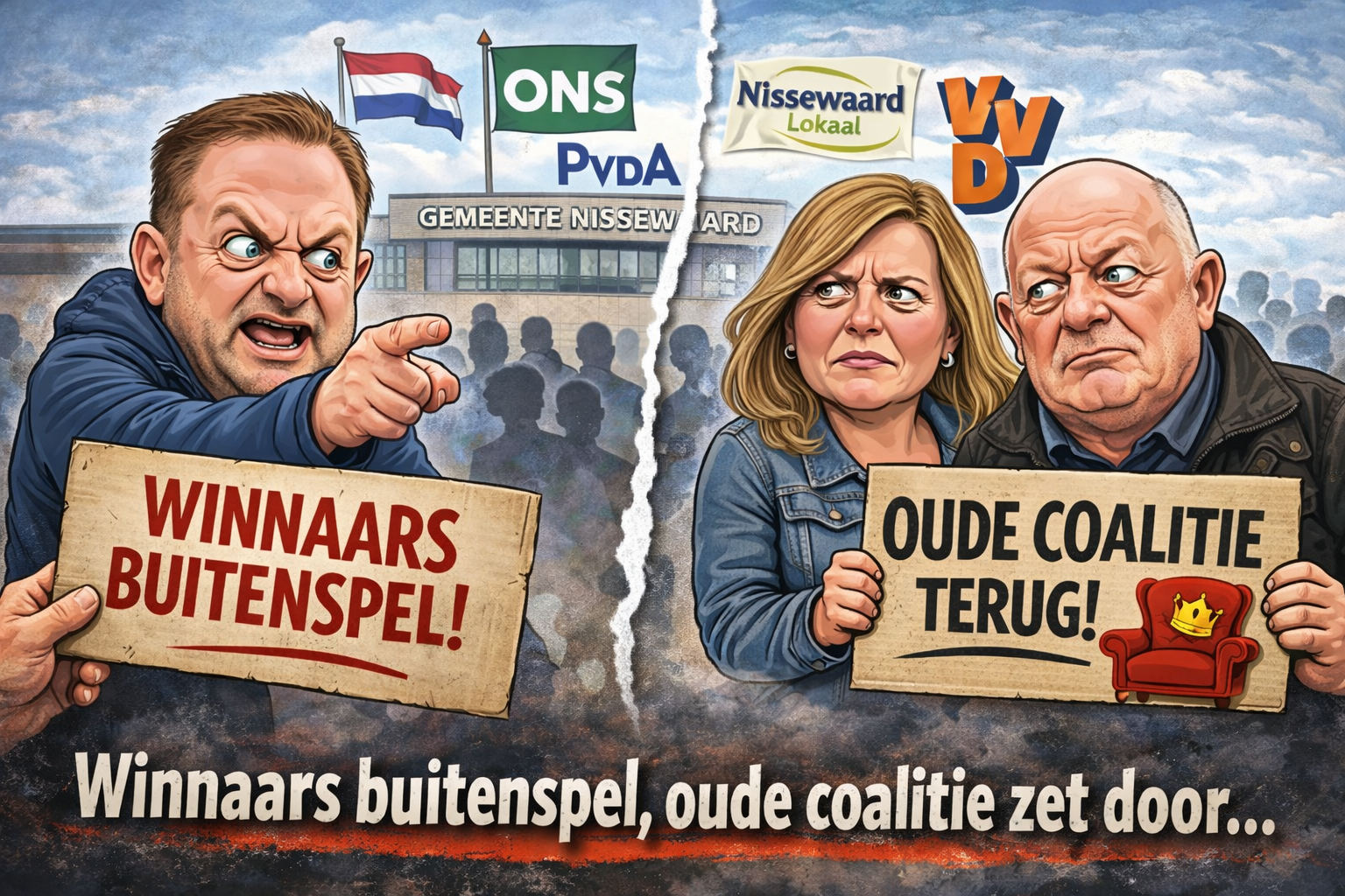 Verkiezingswinnaars buitenspel in Nissewaard: kritiek op ‘oude coalitie’ groeit