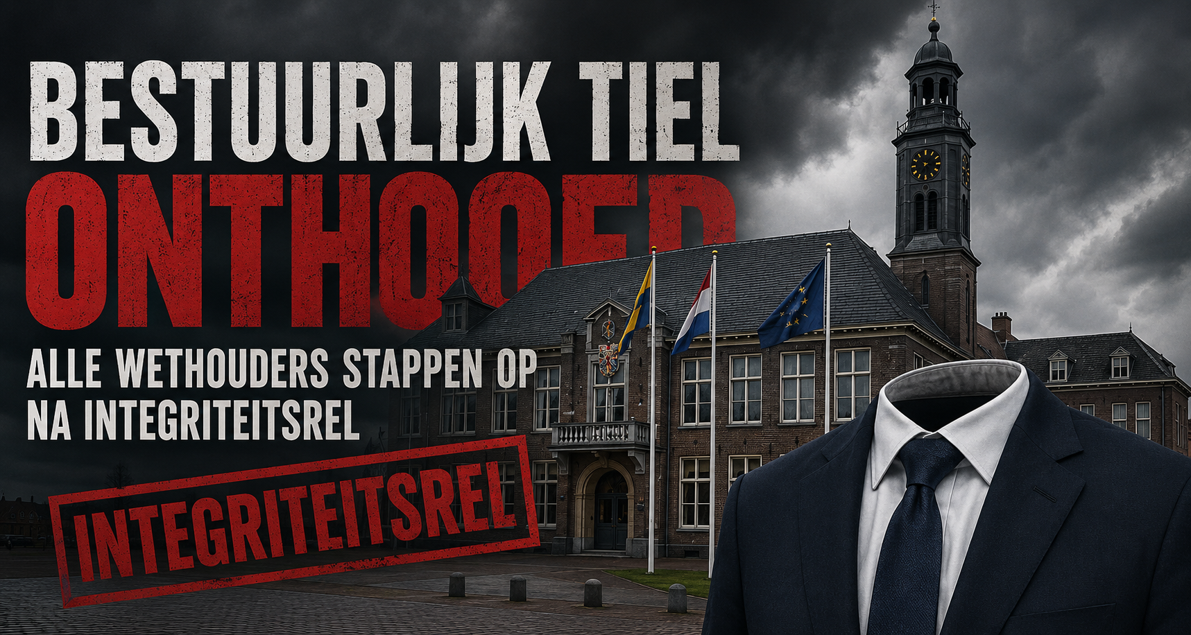 Bestuurlijk Tiel onthoofd: alle wethouders stappen op na integriteitsrel