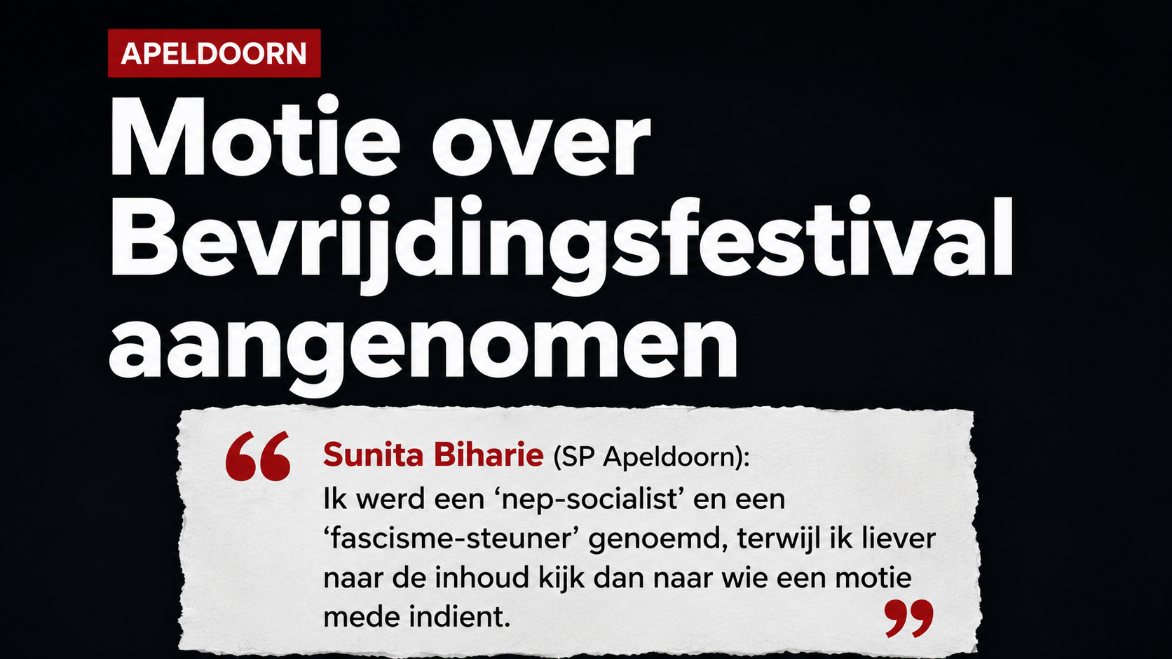 Motie over Bevrijdingsfestival aangenomen: politieke spanningen lopen hoog op in Apeldoorn