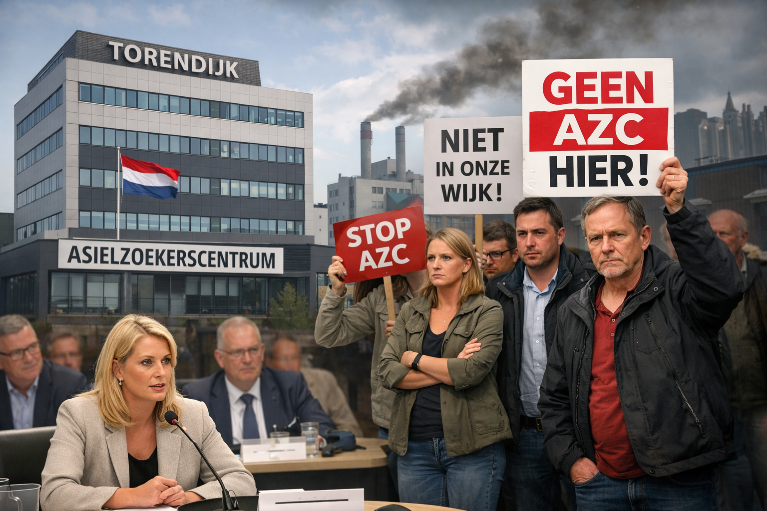 Verzet tegen azc Schiedam blijft: ondernemers dreigen met hoogste rechter