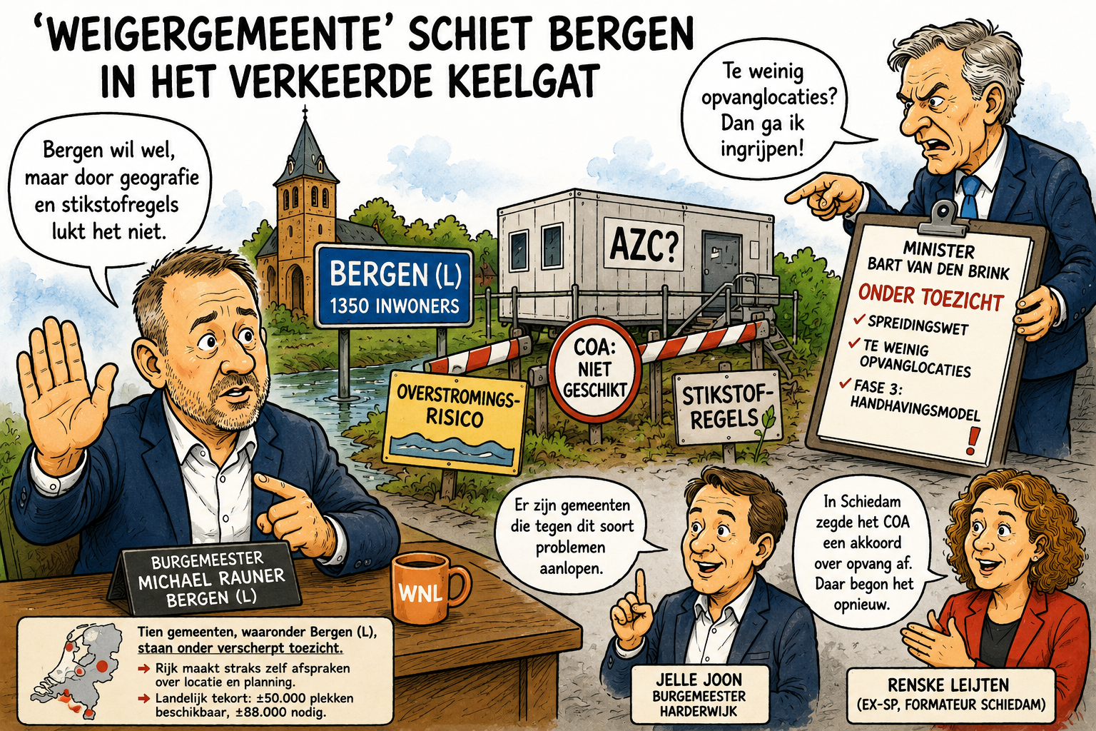 ‘Weigergemeente’ schiet Bergen in het verkeerde keelgat: burgemeester wil minister aanspreken