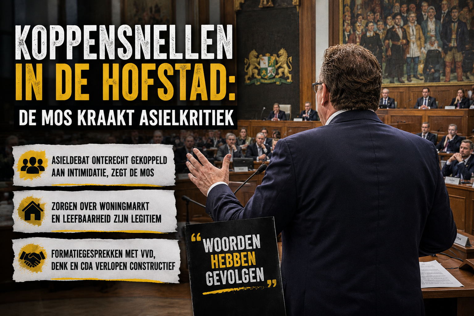 Koppensnellen in de Hofstad: De Mos kraakt asielkritiek