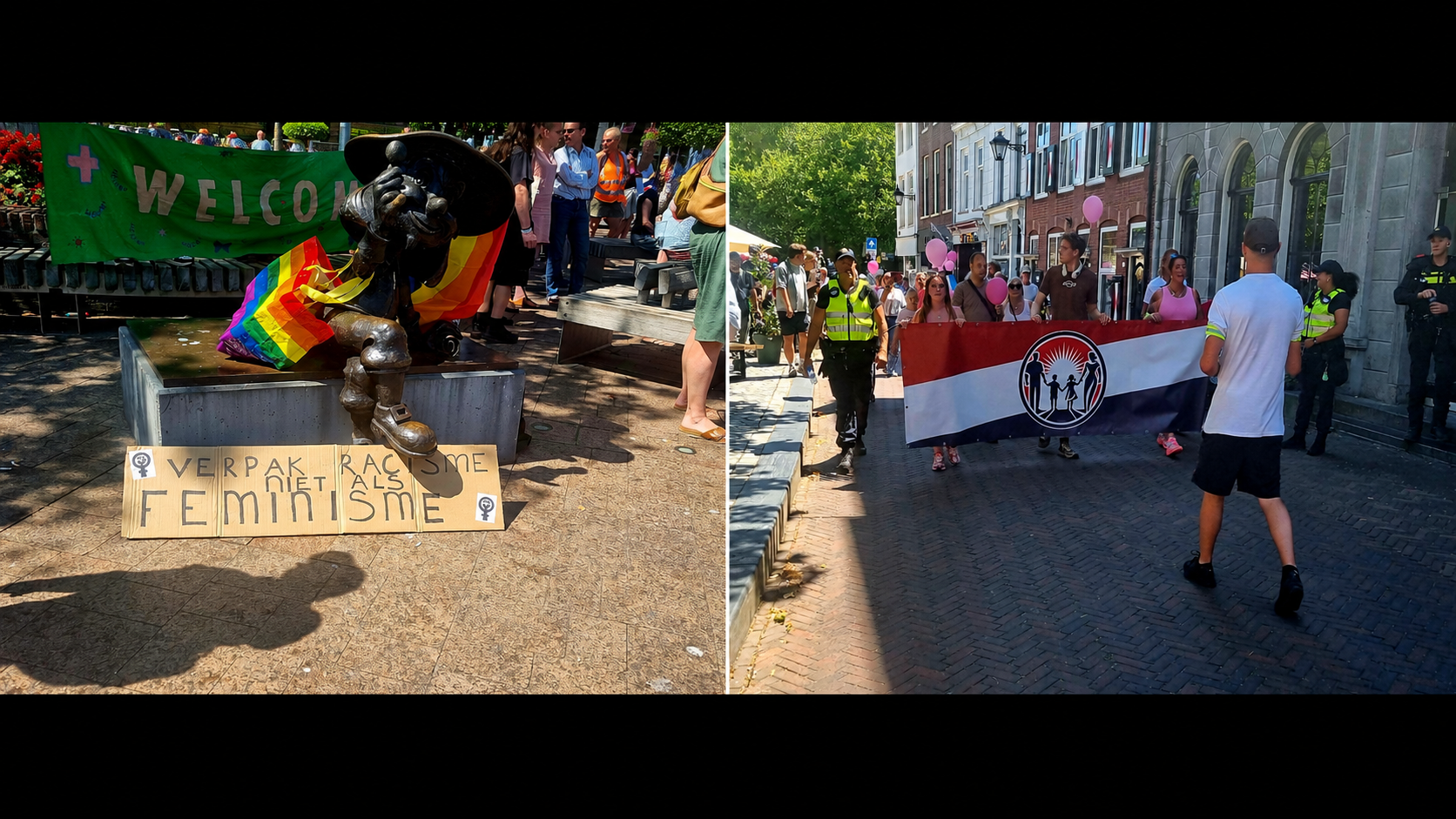Demonstraties over mogelijk azc verlopen rustig in Schiedam