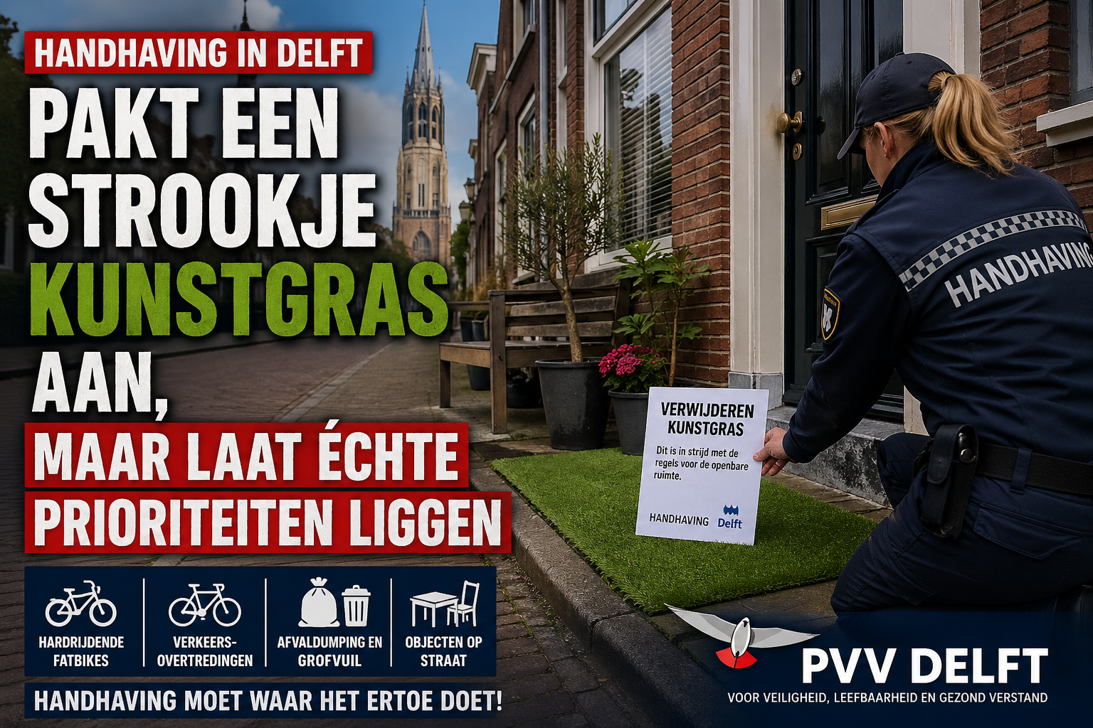 Kunstgrasrel in Delft leidt tot politieke vragen over prioriteiten handhaving