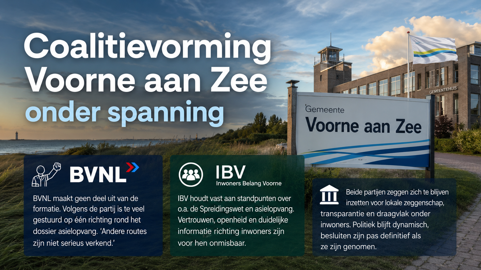Coalitievorming Voorne aan Zee onder spanning na kritiek BVNL en IBV