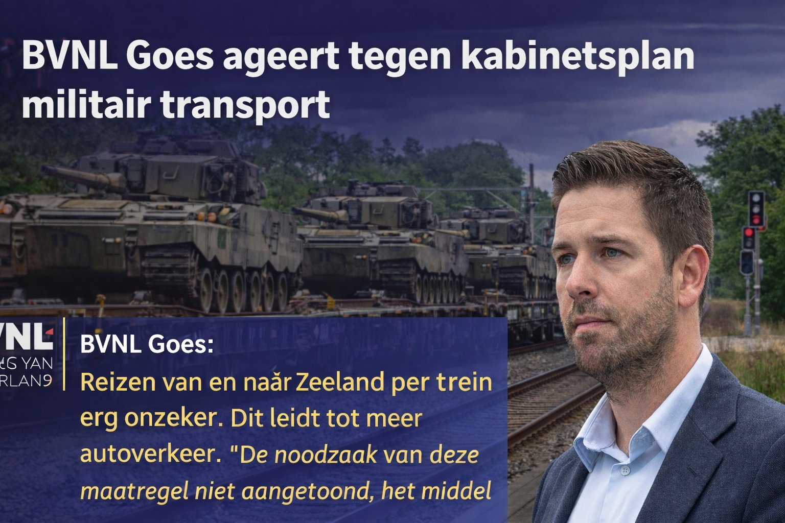 Militair transport op spoor krijgt voorrang: BVNL ageert