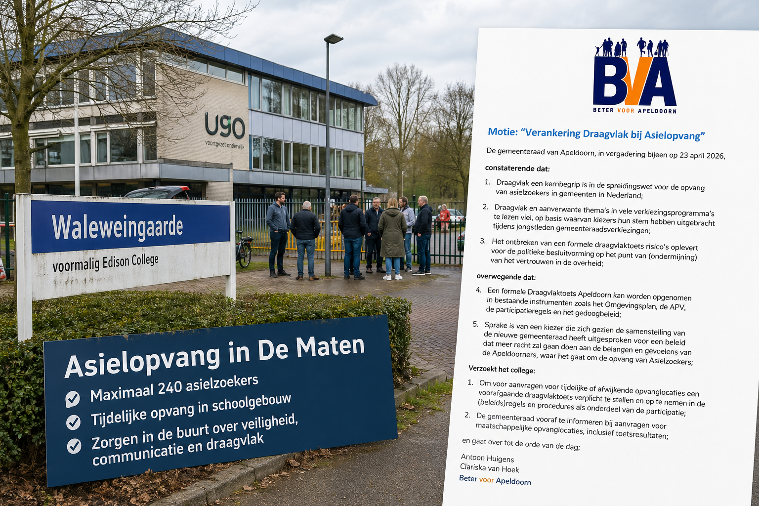 Beter voor Apeldoorn wil verplichte draagvlaktoets bij asielopvang