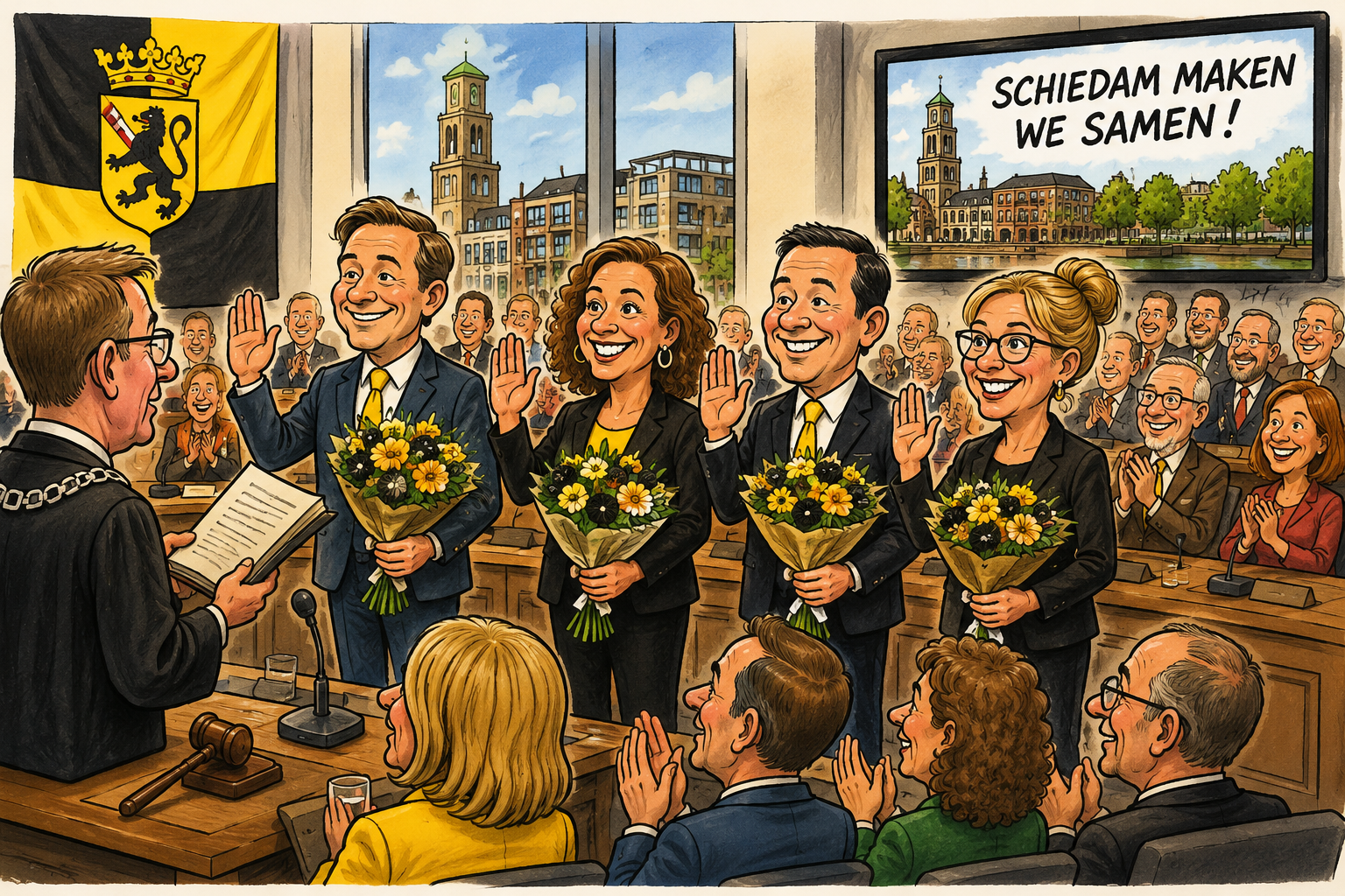 Nieuwe coalitie Schiedam van start met akkoord ‘Schiedam maken we samen’