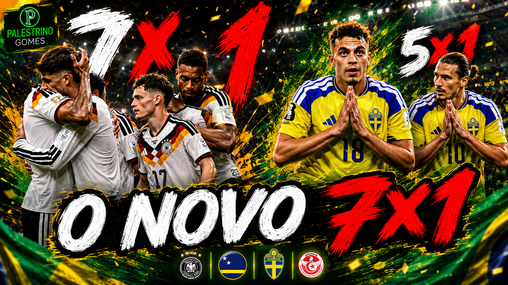 Alemanha faz 7x1 e Suécia 5x1: o domingo dos favoritos na Copa