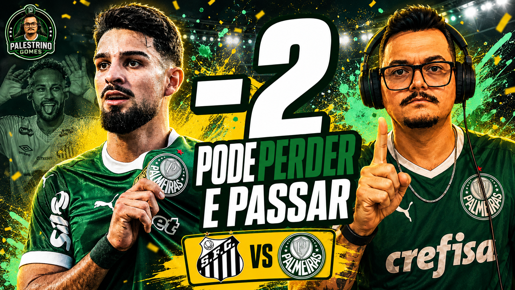 Santos x Palmeiras: pode perder por dois e se classificar