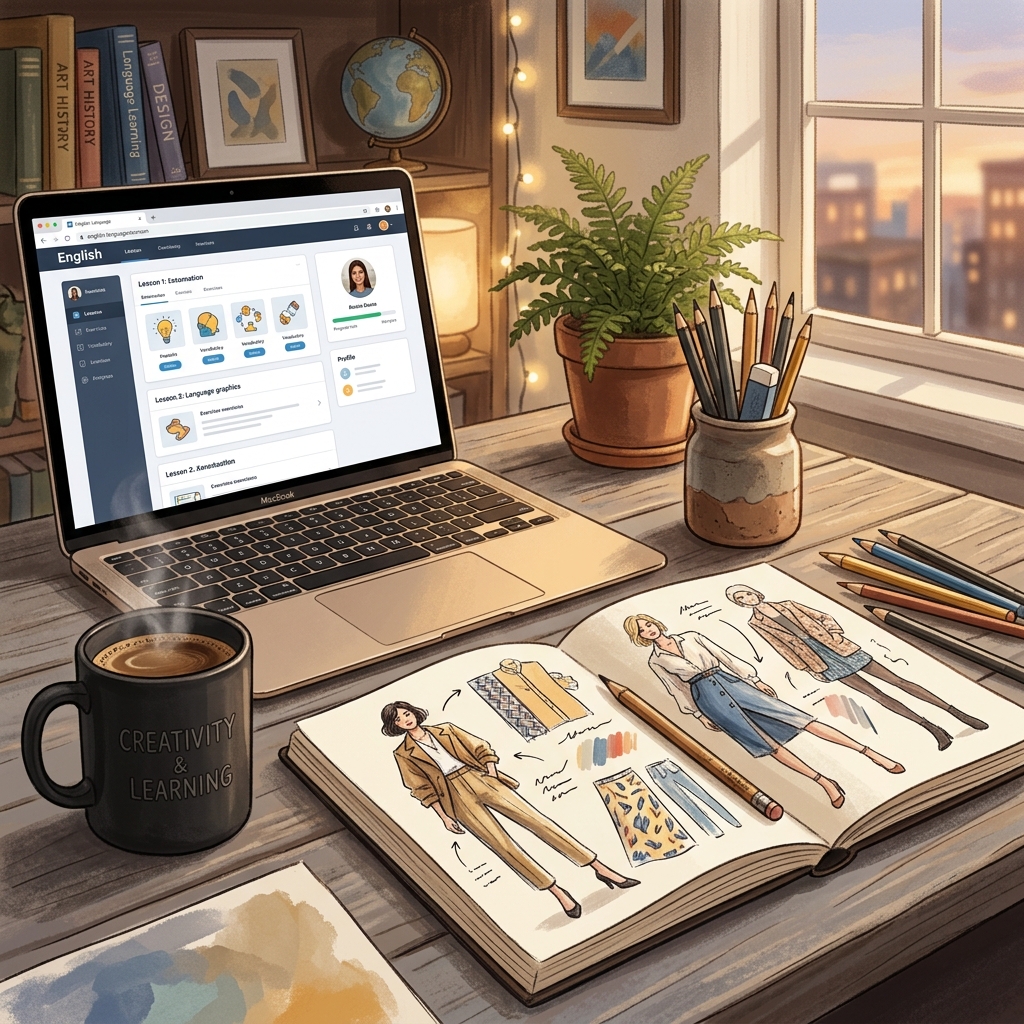 كيف أستغل الإجازة الصيفية لتطوير مهاراتي في الرسم، تصميم الأزياء، واللغة الإنجليزية؟