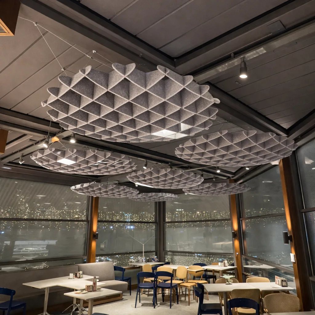 Lobi ve restoran akustiği — uygulama görseli