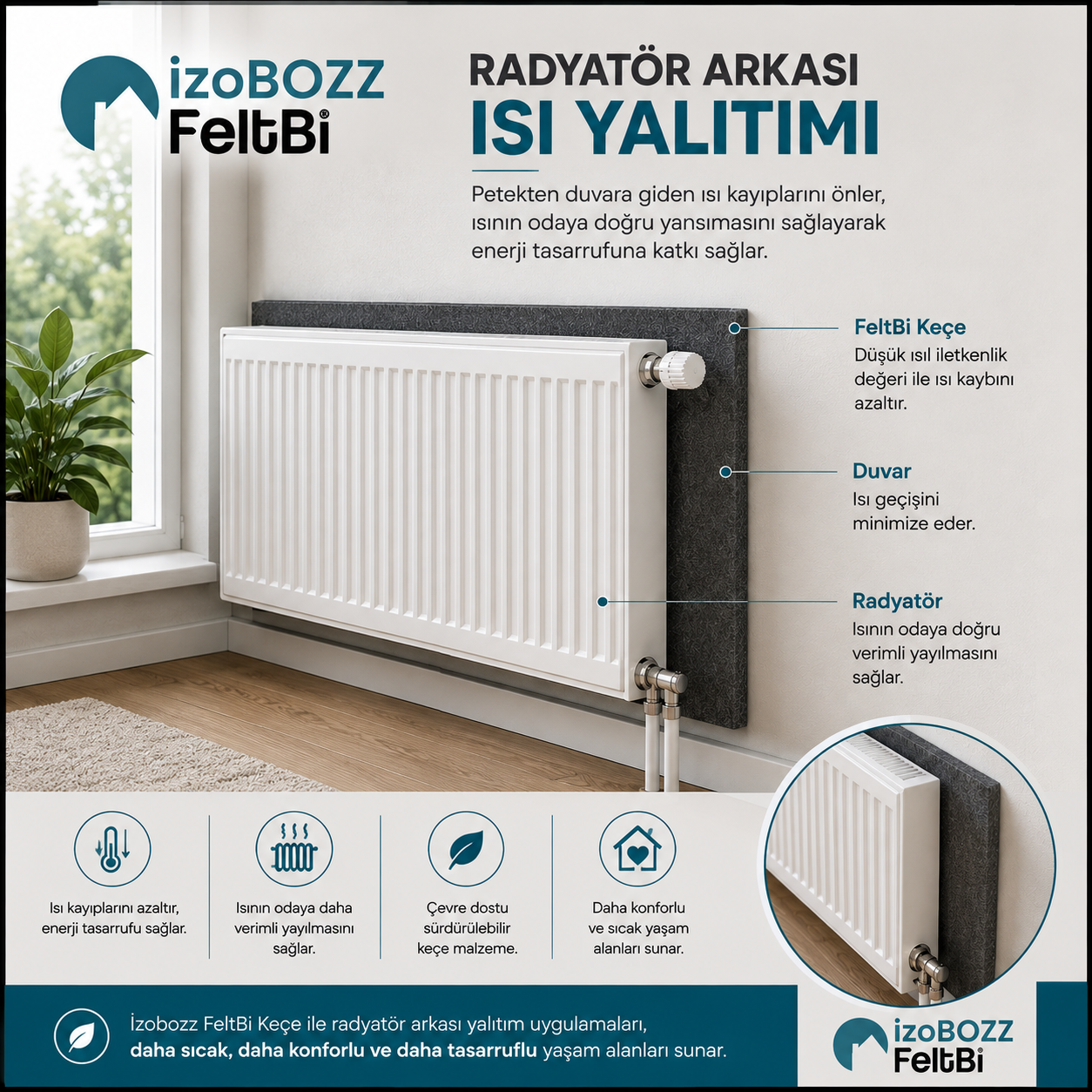Radyatör Arkası Isı Yalıtımı