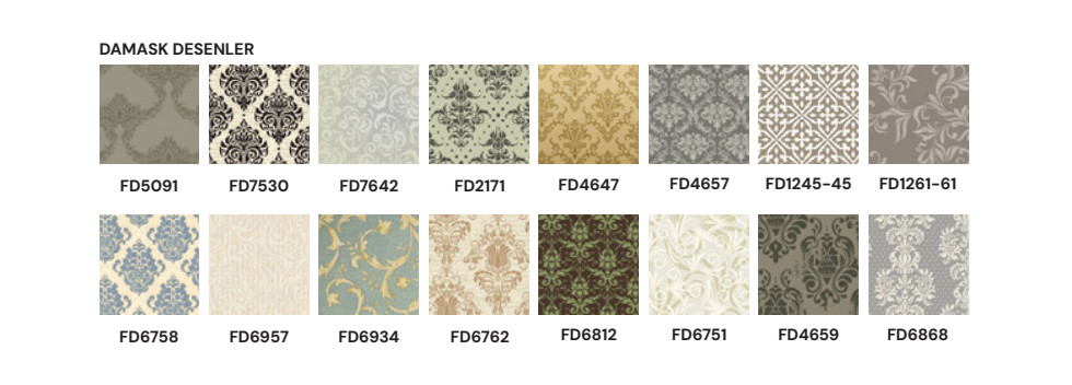 Feltwall Ses Yalıtımlı Duvar Kaplaması - Damask Serisi