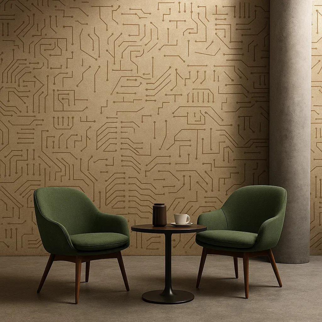 Perfo Felt Serisi - Perfo Layer / Chip Wall Çip Tasarımlı Akustik Keçe Panel