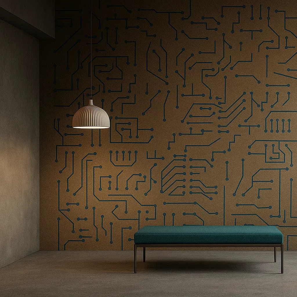 Perfo Felt Serisi - Perfo Layer / Chip Wall Çip Tasarımlı Akustik Keçe Panel