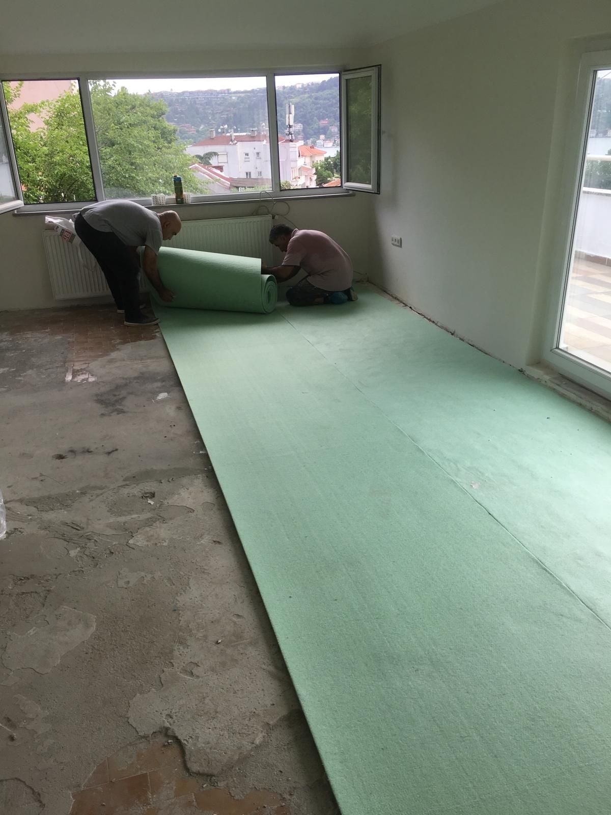 10mm 1000 gr/m2 Parke Altı Şiltesi Polyester Elyaf Keçe