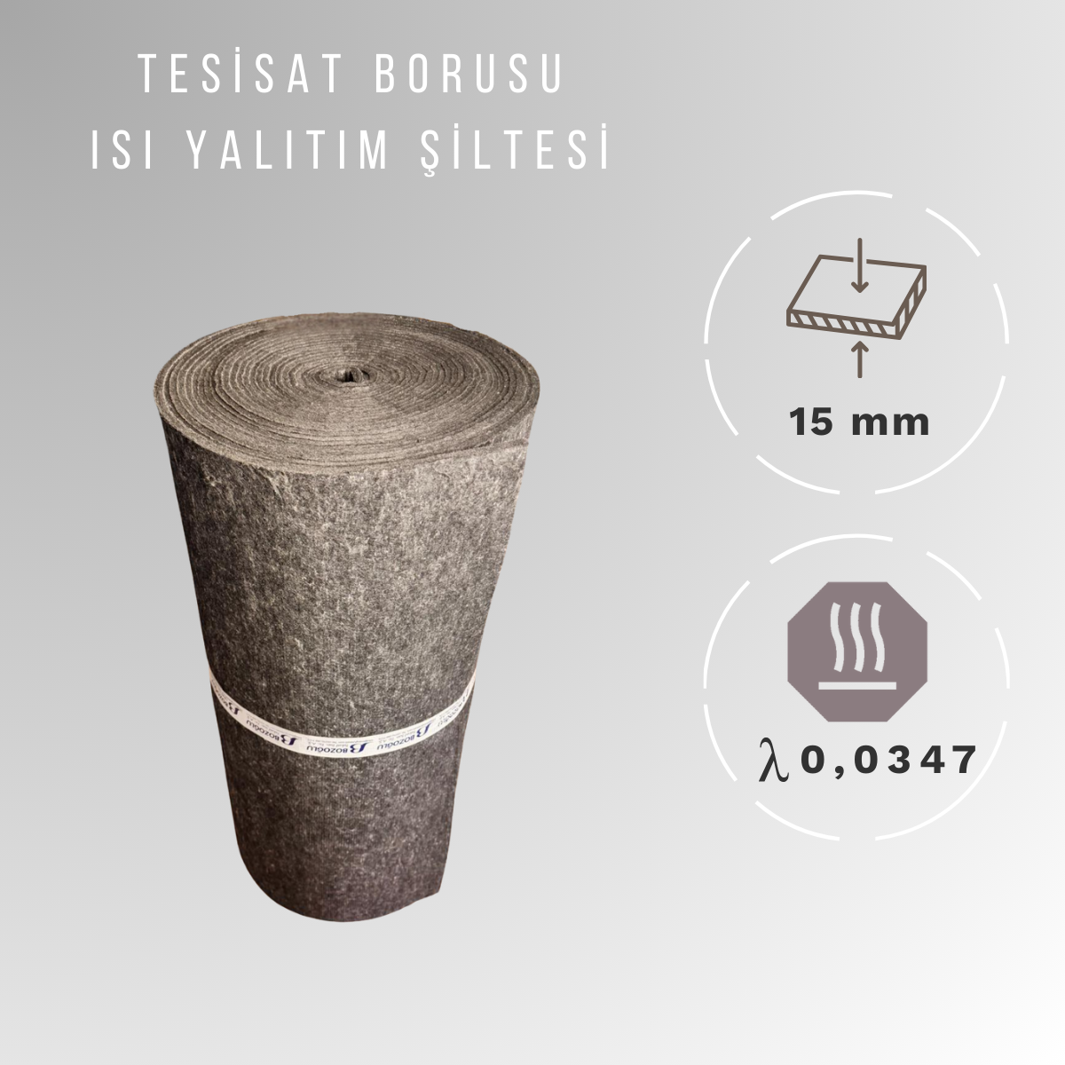 15mm YN - Tesisat Borusu Isı Yalıtım Şiltesi