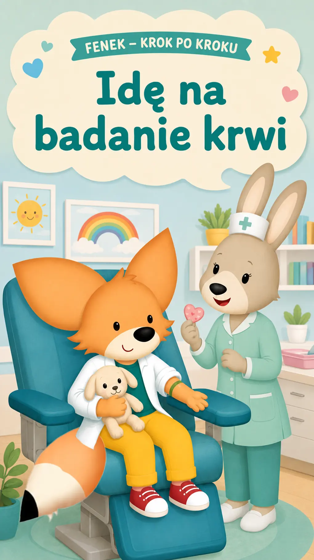 Okładka skrolika „Idę na badanie krwi”