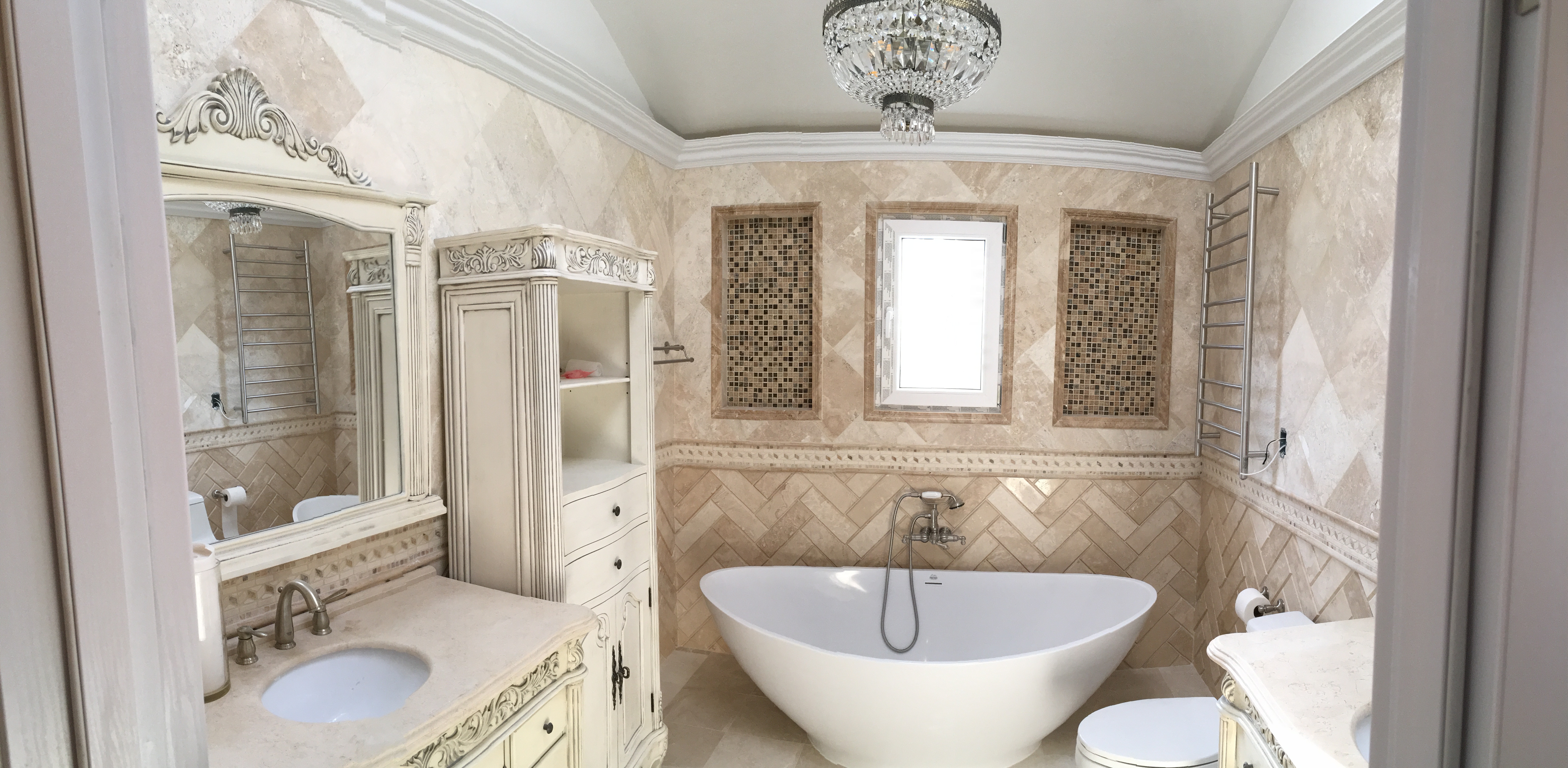 Luxury Bathroom Remodeling — Bathroom renovation project by Fenix Construction