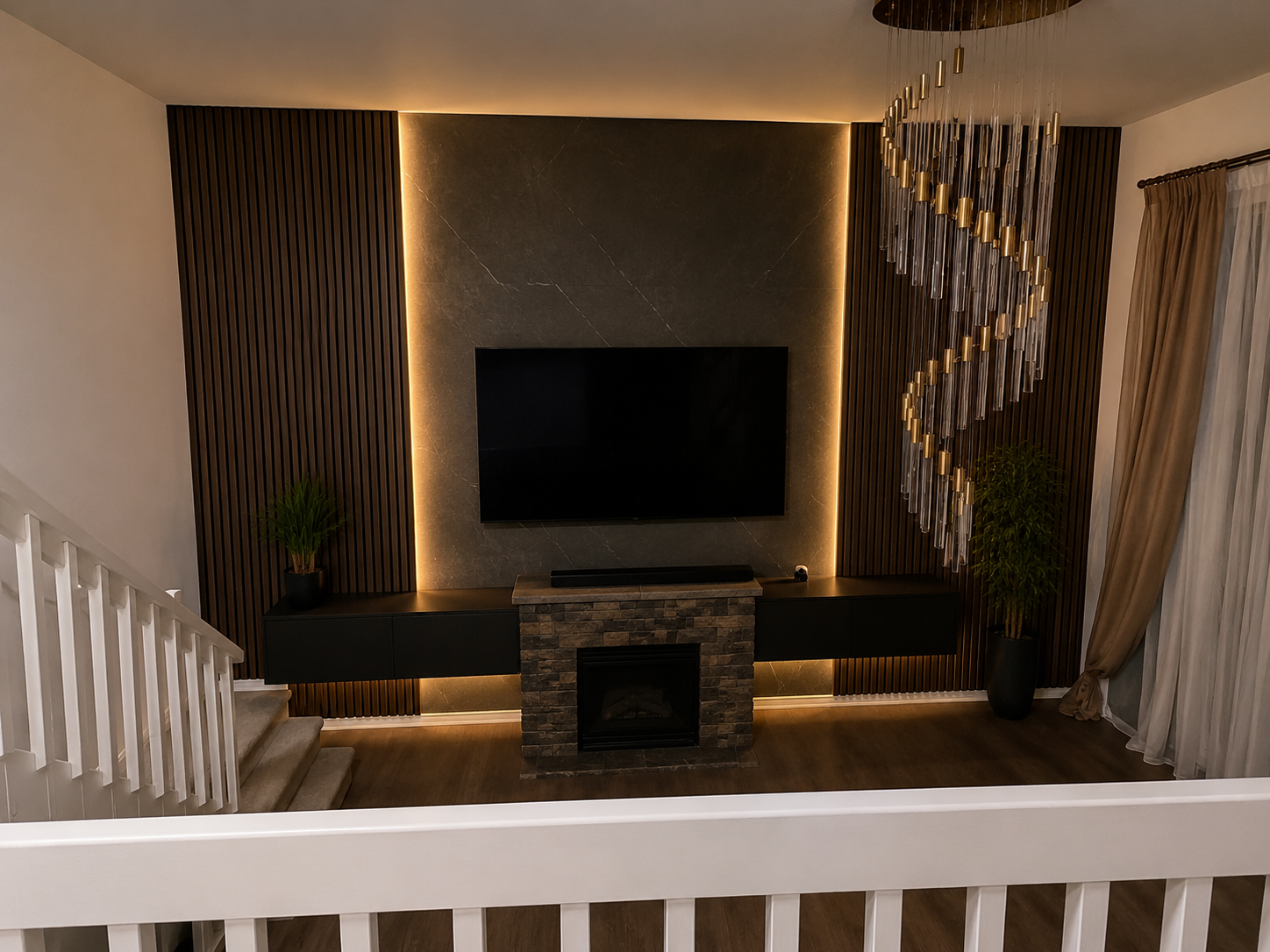 Living room  — Interior renovation project by Fenix Construction