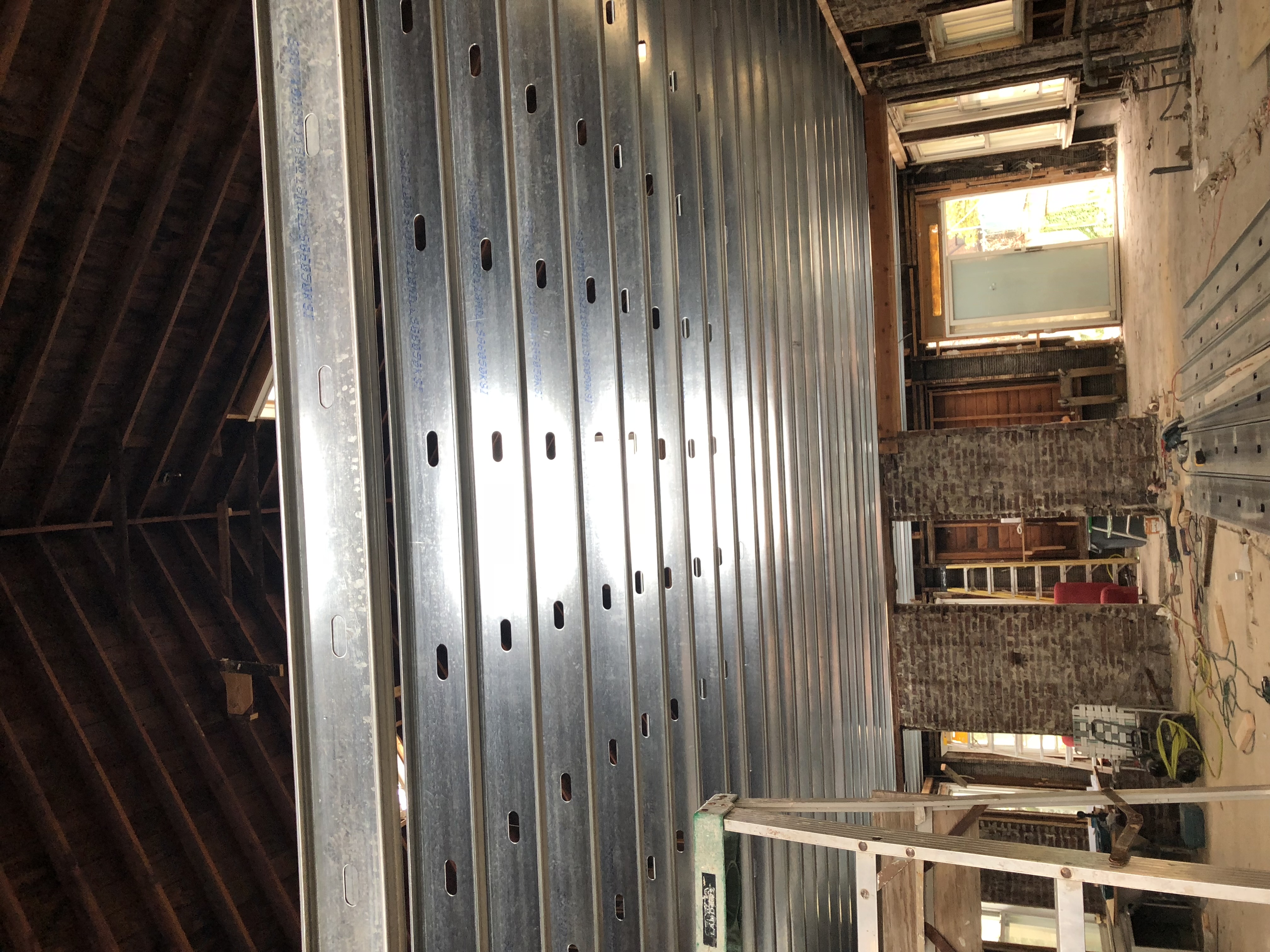 Structural steel framing  — Interior renovation project by Fenix Construction
