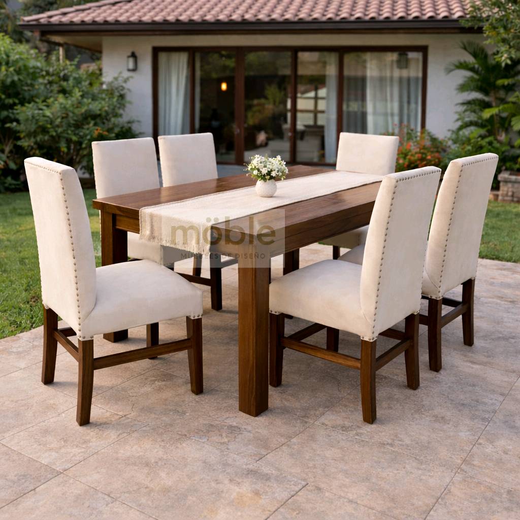 juego de comedor más 4 sillas tapizadas