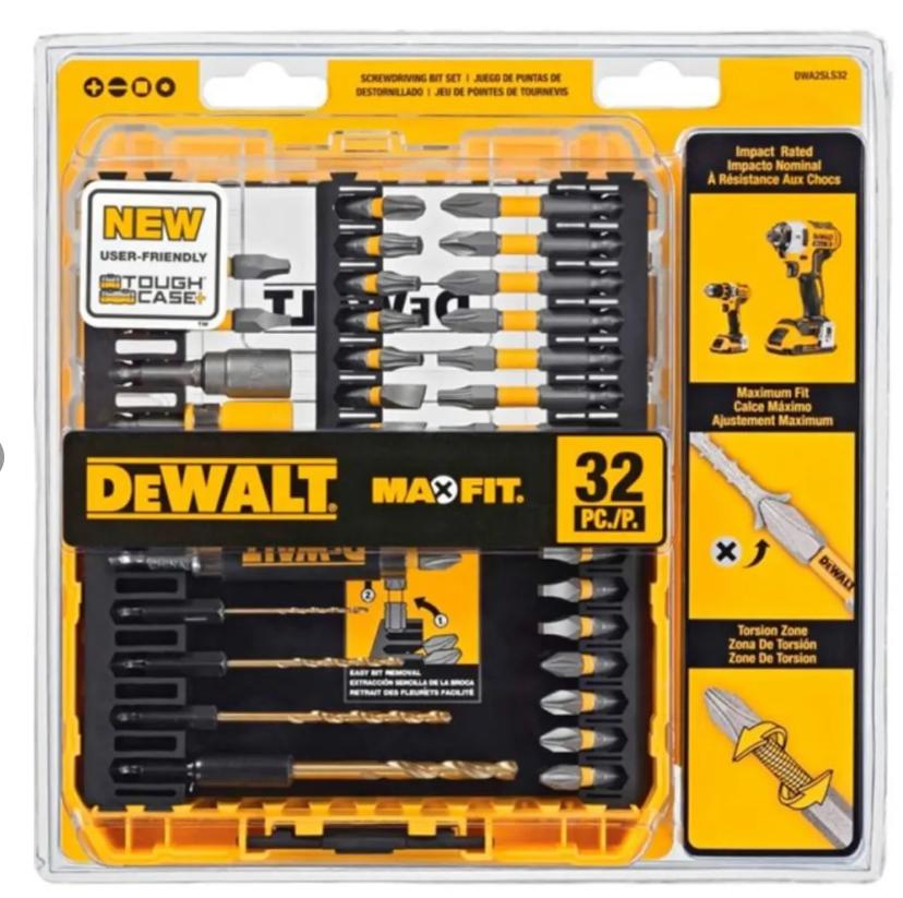 32PC SCREW LOCK SET WITH SLEEVE DEWALT
