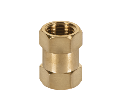 Cople de latón, hembra-hembra, cuerda 1/4" NPT, TRUPER