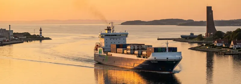 Ferry route from Kiel to Göteborg