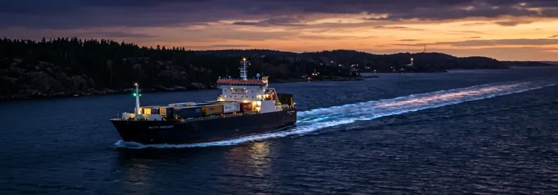 Ferry route from Kilonia to Oslo