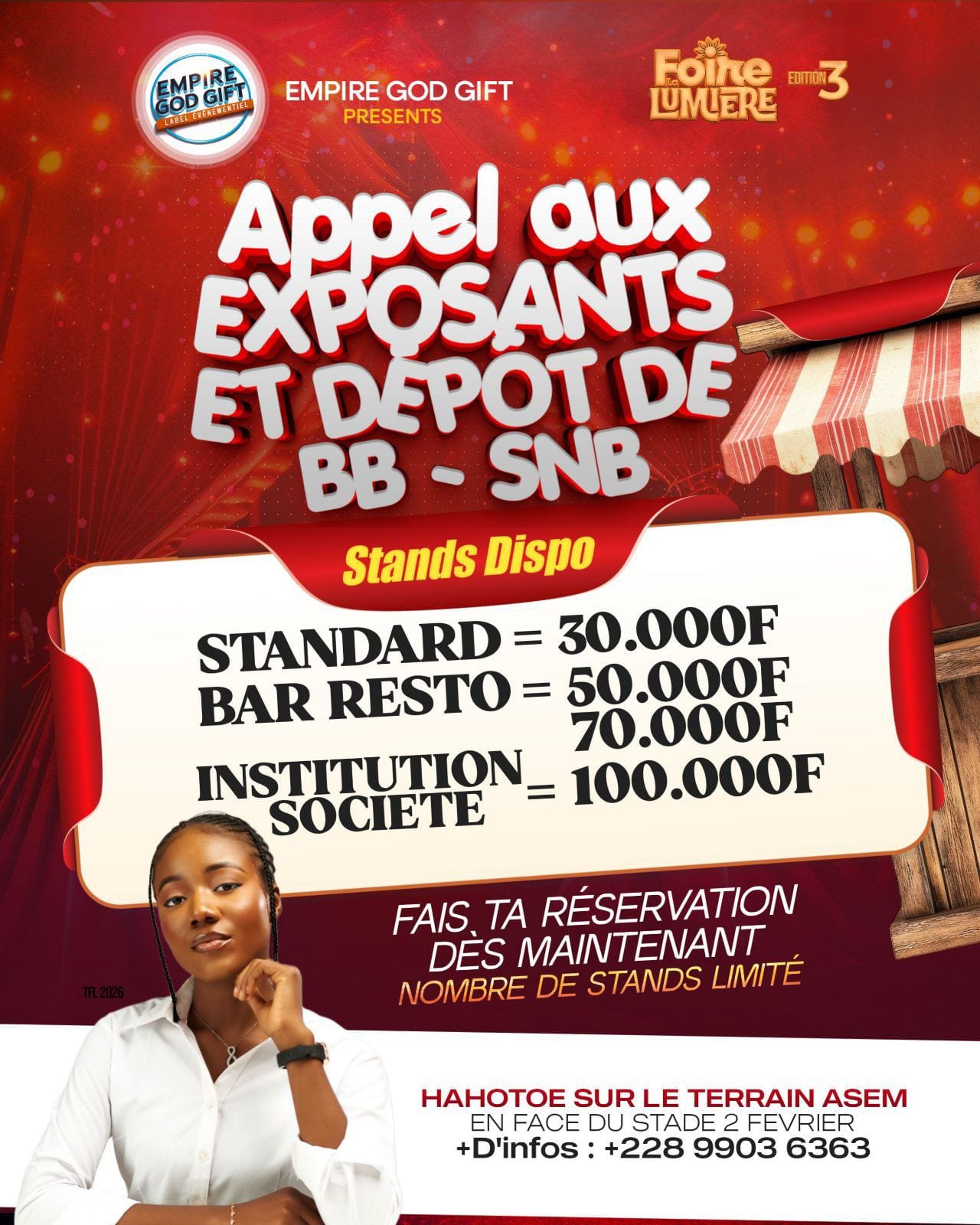 FOIRE LA LUMIERE - Appel aux exposants et dépôt de BB - SNB