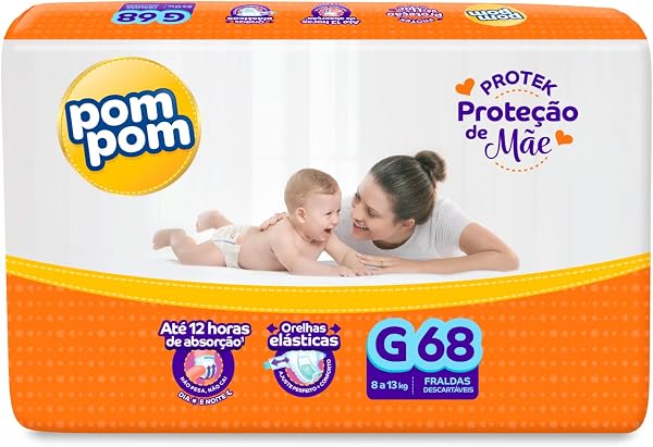 Fralda Pom Pom Protek (pacote com 40)