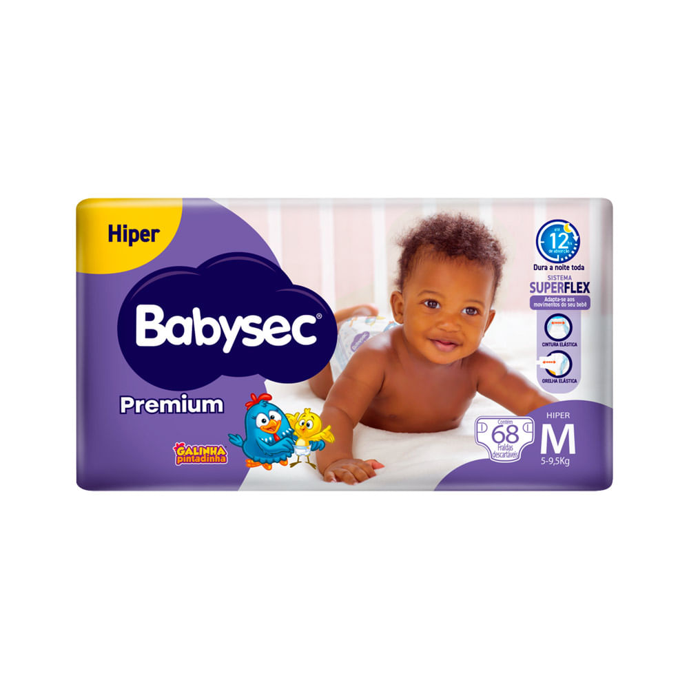 Fralda Babysec Premium Galinha Pintadinha