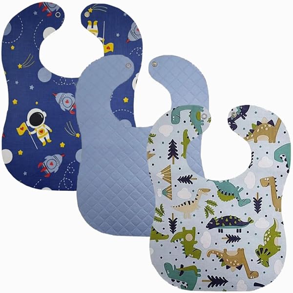 Kit 3 Babadores Impermeáveis