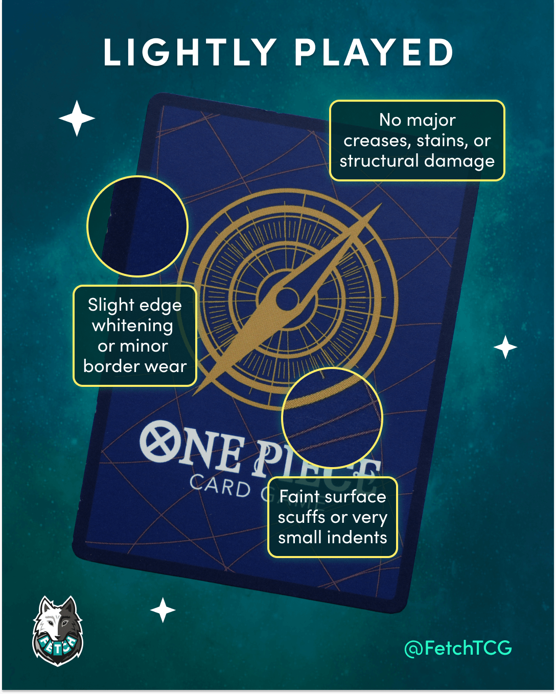 One Piece TCG - Lightly Played condition example