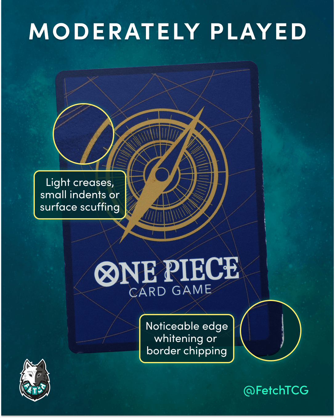 One Piece TCG - Moderately Played condition example