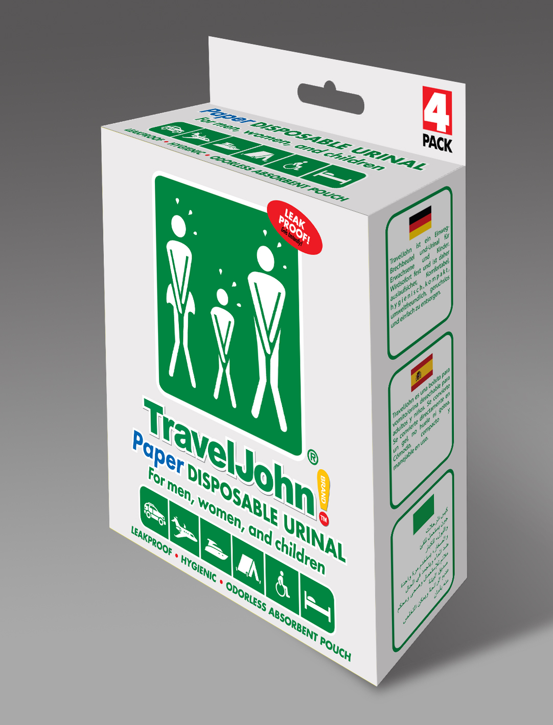 Travel John Paper Disposable Urinal System