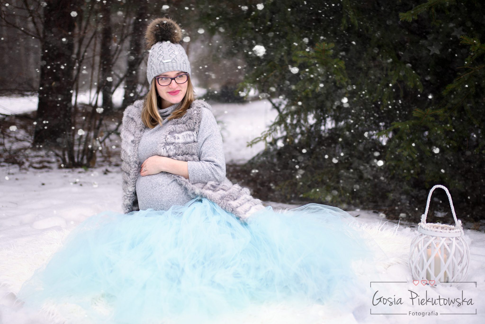 zimowa sesja ciążowa warszawa warszawa