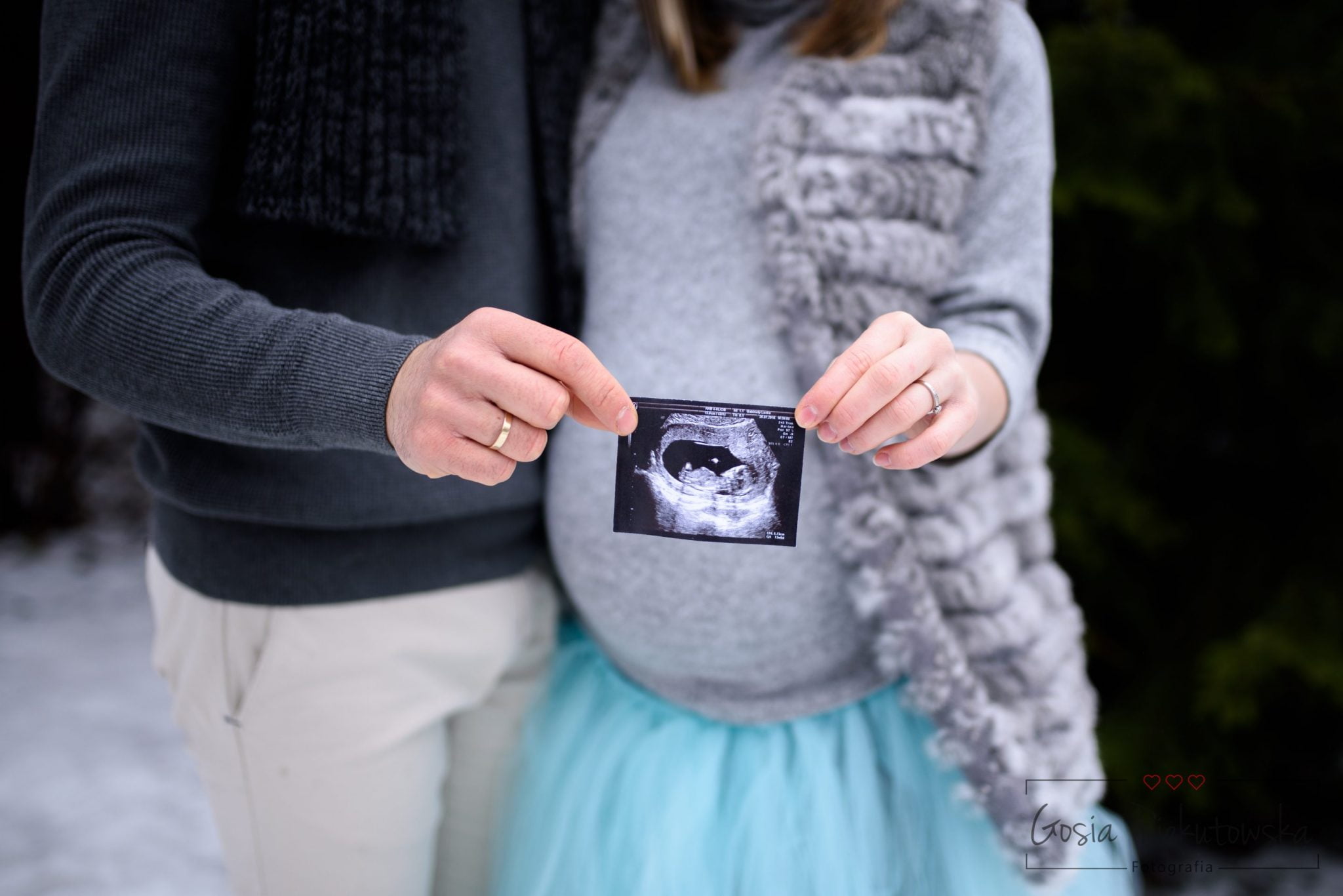 zimowa sesja ciążowa warszawa warszawa
