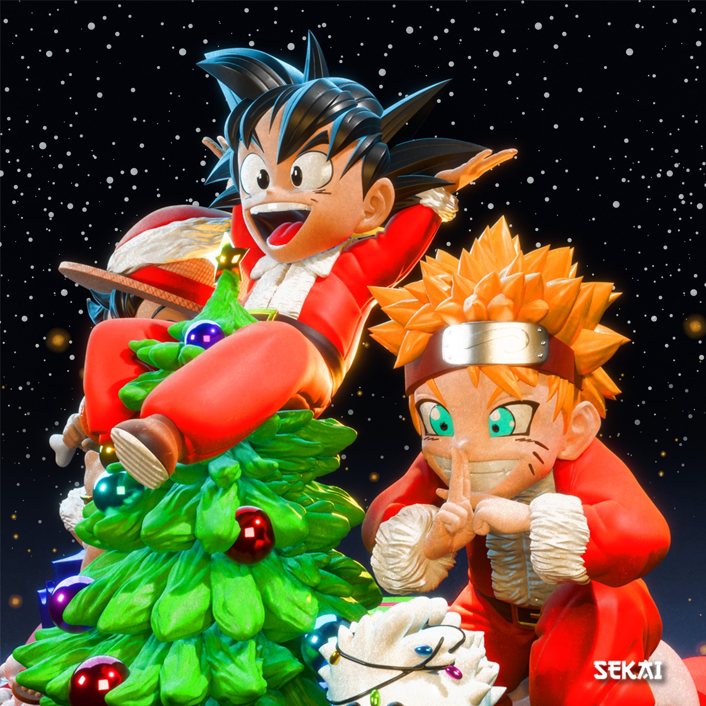 Goku Luffy Naruto Natal - Mídia 3