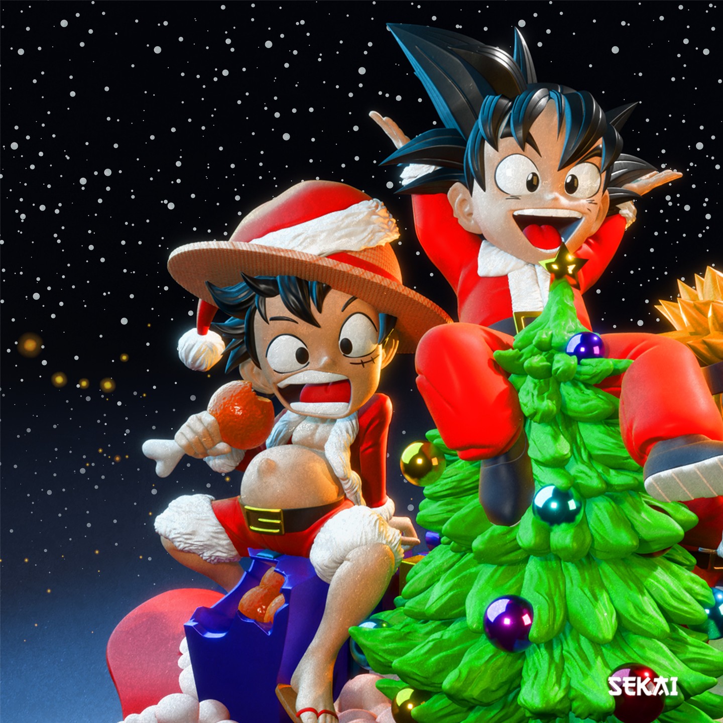 Goku Luffy Naruto Natal - Mídia 4