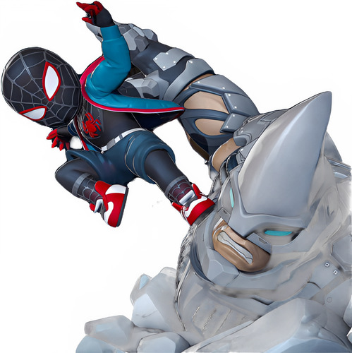 Spiderman vs Rhino - Chibi