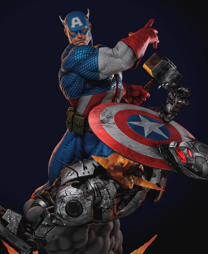 Capitão América vs Ultron - Marvel