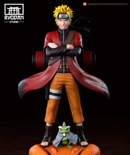 Naruto e Gamakichi - Modo Sábio
