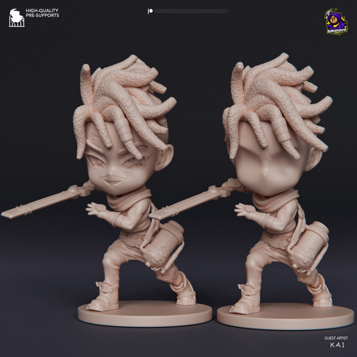 Ekko Arcane Chibi Lol Serie Netflix - Mídia 2