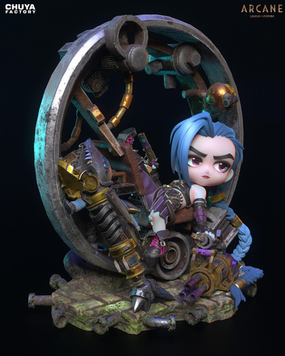 Jinx Arcane League Of Legends Lol Chibi - Mídia 2