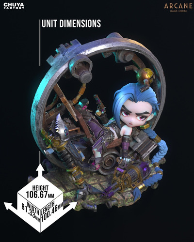 Jinx Arcane League Of Legends Lol Chibi - Mídia 8