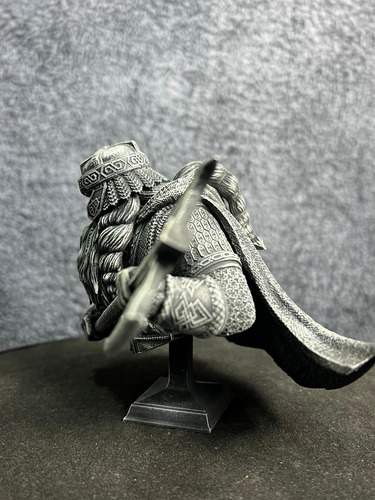 Gimli O Senhor Dos Anéis Busto Cinza-escuro - Mídia 4
