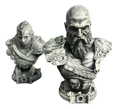 Kratos E Artreus God Of War Playstation Cinza-escuro